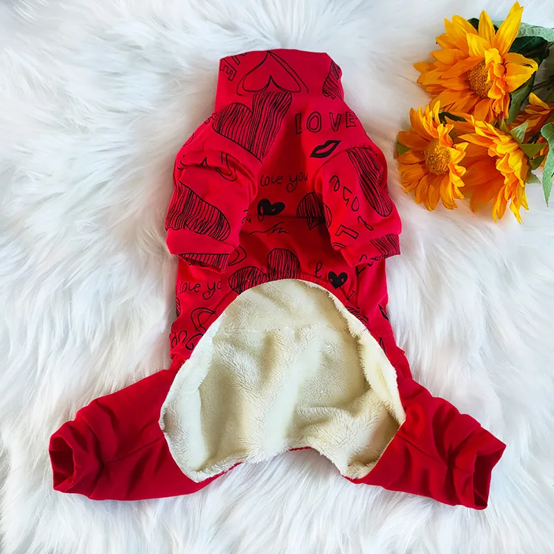 

Pet Dog Jumpsuit Dog Clothes Winter Warm Pet Outfit Dog Costume Puppy Clothing Poodle Bichon Schnauzer Coat for small dogs