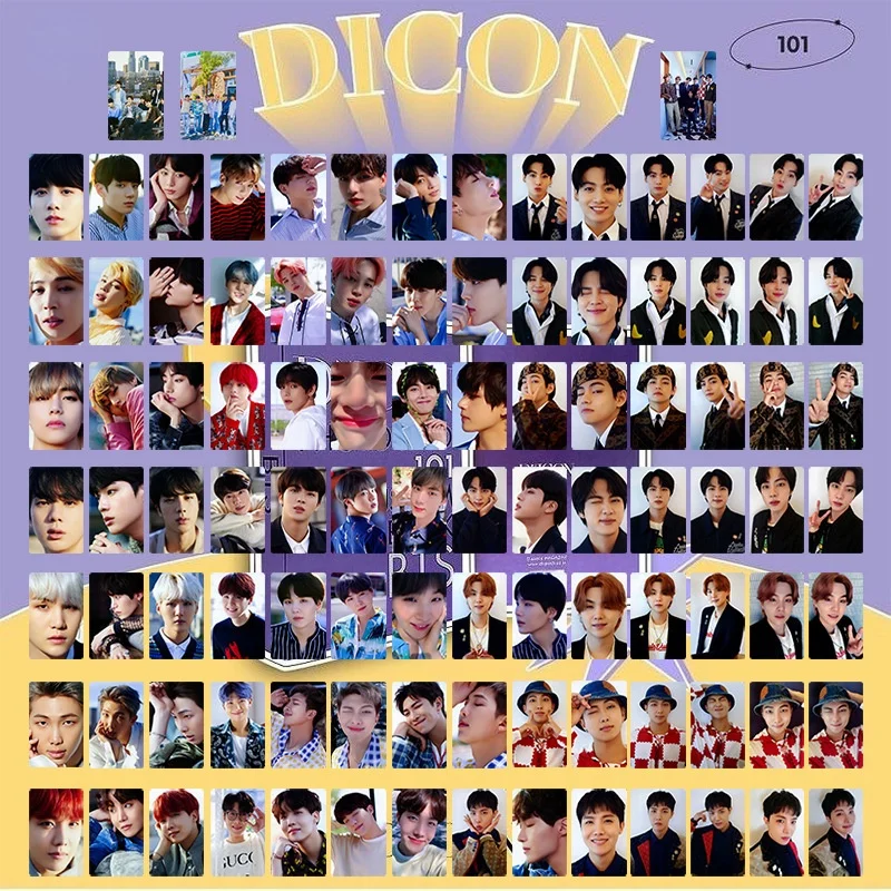 

7pcs/set KPOP Bangtan Boys PhotoCard DICON Smallcard 101 Fan CollectionCard Official Postcard New Korea Group Thank You Card JK
