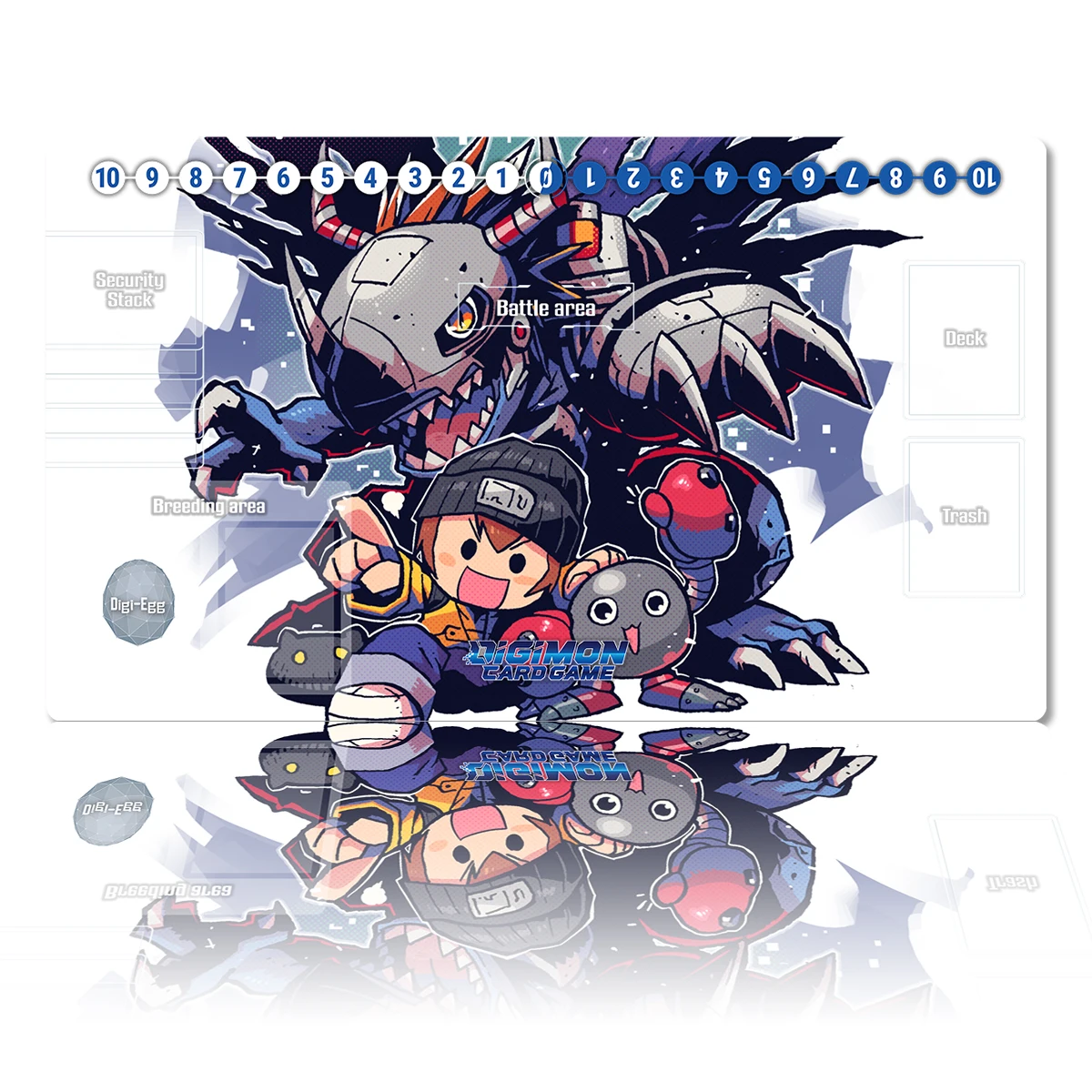 

Digimon Playmat Metal Greymon DTCG CCG Trading Card Game Board Game Mat Anime Mouse Pad Desk Mat Gaming Accessories Zones & Bag
