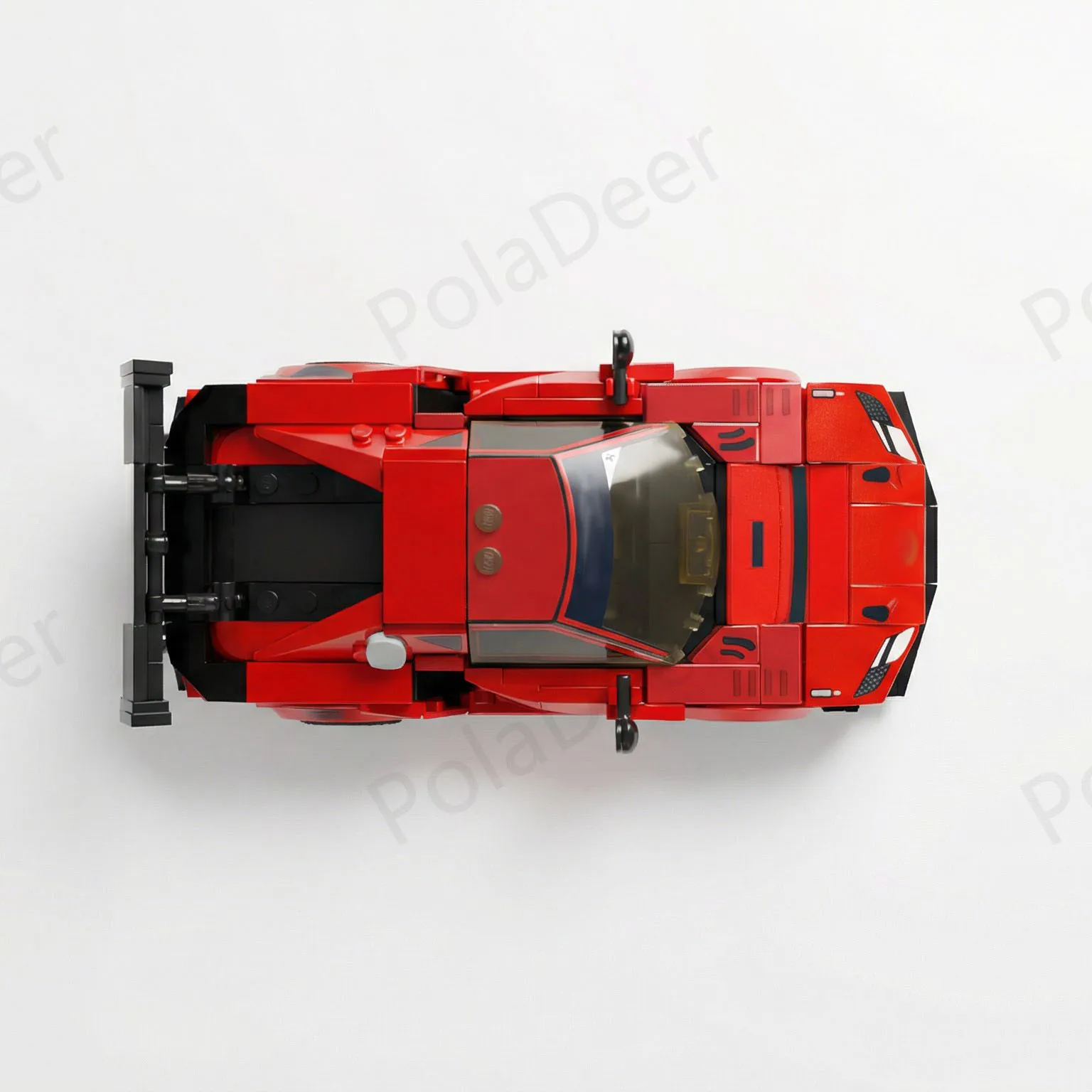 Фото PolaDeer, разработанный себе, креативный спортивный автомобиль MOC DIY 296 GT3, строительные блоки, игрушка в сборе, модель кирпича, детский подарок на день рождения №4