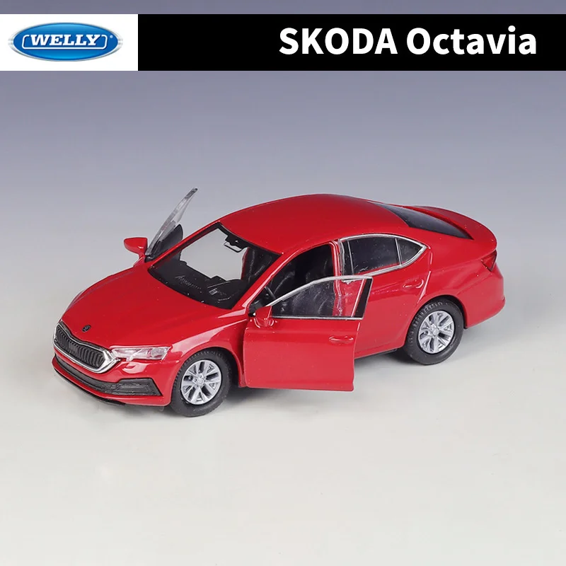 

WELLY 1:36 Skoda Octavia Car Alloy Car Model Diecast Toy Vehicle High Simitation Cars Toys For Children Gift