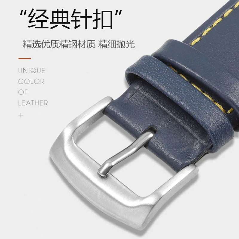 Genuine Leather Watch Strap for Citizen Blue Angel Generation AT8020-54L/JY8078 Second Generation Air Eagle Cowhide 22mm 23mm