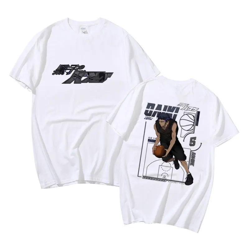 

Japanese Anime Kuroko's Basketball Aomine Daiki Graphic Tshirt Male Manga Casual Tops Tees Men Unisex Vintage Oversized T-shirts