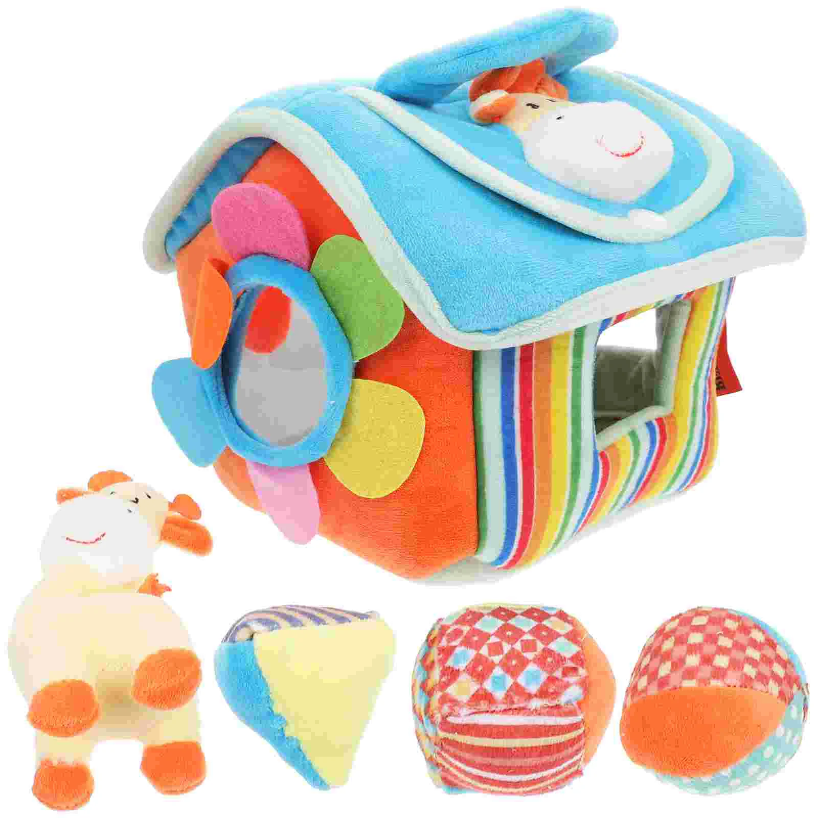

1 Set Baby Plush House Finger Exercise Shape Color Learning Plaything