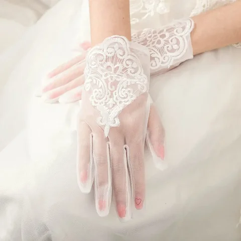Свадебные перчатки LOVEYING из полиэстера