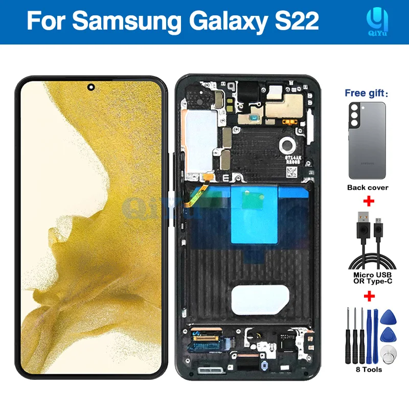 

Новый оригинальный экран для Samsung Galaxy S22 Lcd S901B S901U дисплей сенсорный экран дигитайзер для Samsung s22 plus LCD S906B S9060