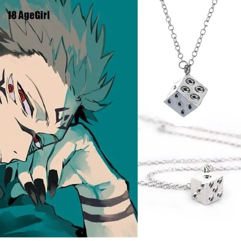 

Jujutsu Kaisen Anime Necklace JJK Pendant Cosplay Prop Anime Accessories Sukuna Rubik's Cube Pendant Jewelry Cosplay Xmas Gift