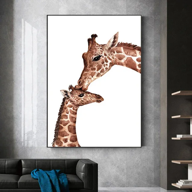 Настенная картина «Жираф» для украшения дома | AliExpress