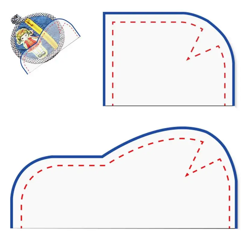 

Шаблон для шитья мини-мешочка шаблон для шитья без молнии 2D Акриловые шаблоны для резки для квилтинга Многоцелевой резки
