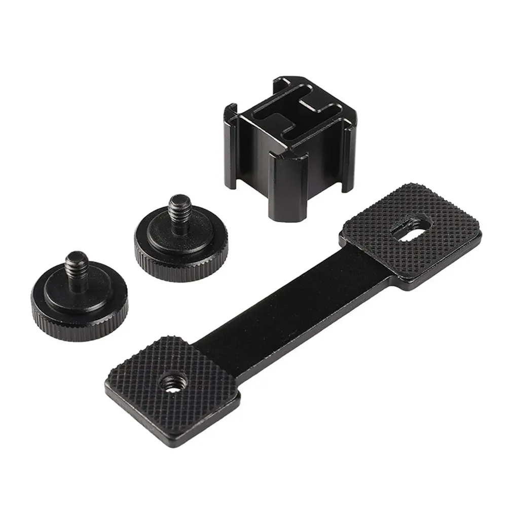 

Hot Ticket 3 in 1 Triple Hot Shoe Mount Adapter Extension Bracket Holder Boya BY-MM1 Microphone Stand for zhiyun Smooth 4 DJI OS