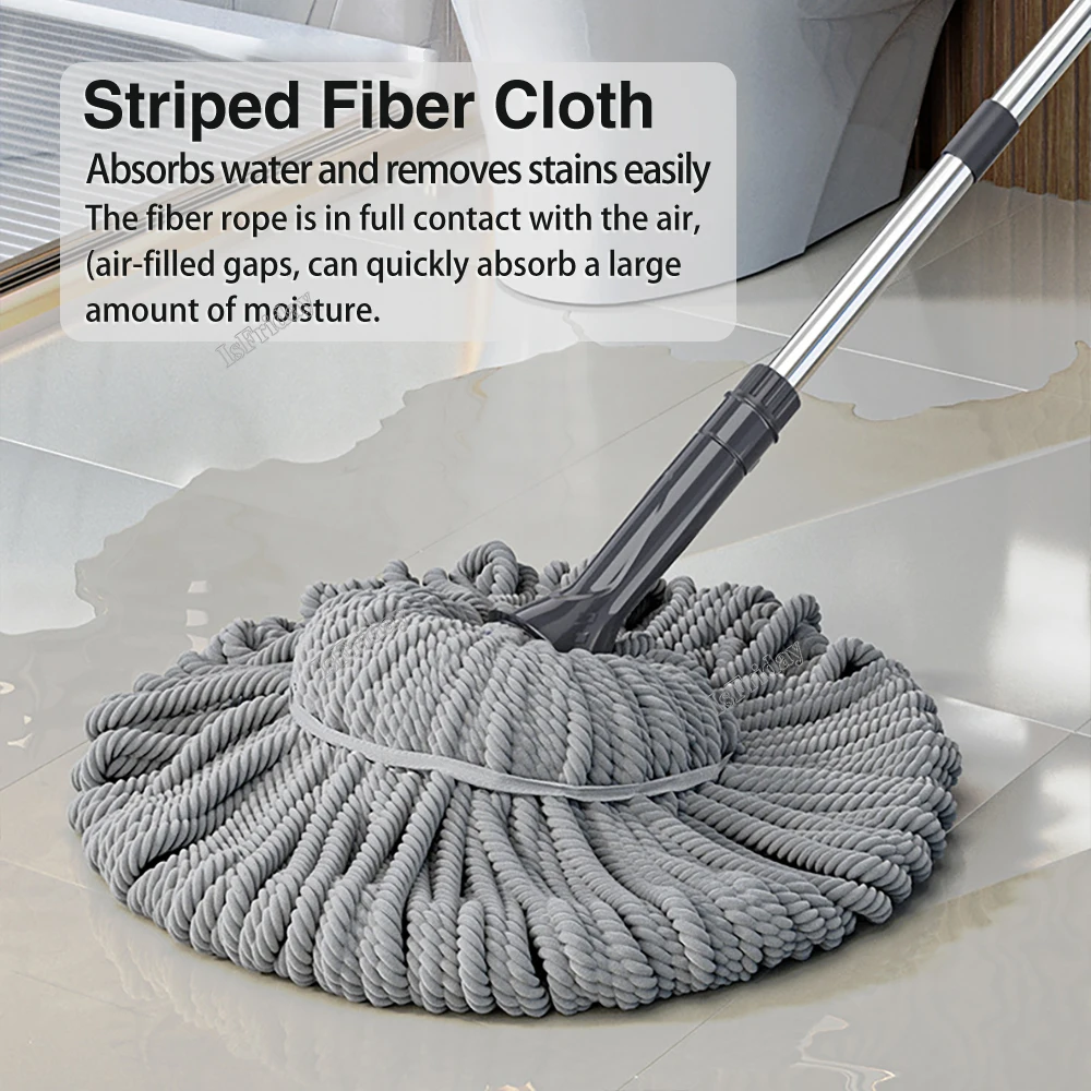 

Rotating Self Twisting Water Mop New No Hand Washing Mop Household Mop Floor Cleaning Mop Lazy Person Mop Floor Cleaning Tools