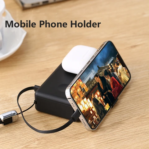 Твердотельный аккумулятор Power Bank 20000 мАч, 65 Вт, быстрая зарядка для ноутбука, беспроводное зарядное устройство Qi 25 Вт для зарядного устройства Magsafe для Apple Watch