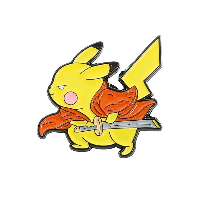 Эмалированные булавки Пикачу броши Charmander Psyduck значок ювелирное изделие рюкзак