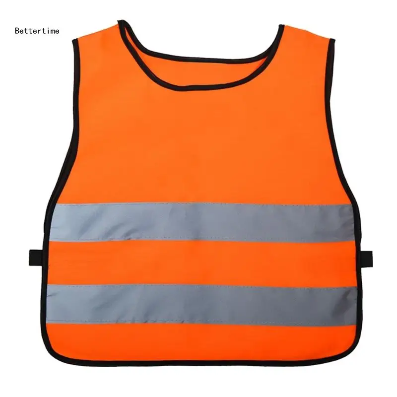 B36D High Vis Childrens Safety Vests Reflective High Visibility Vests High Vis  Outdoor Vest with 2 Reflective Strips