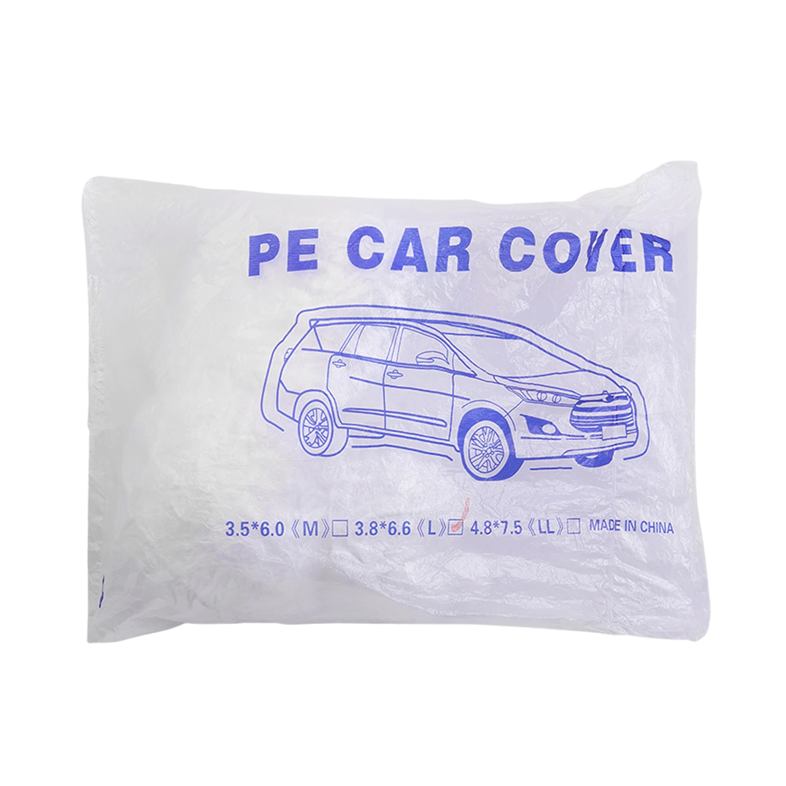 

Universal Clear Car Cover With Elastic Band Clear PE Car Shield Water/Rain/Dust Proof Garage Temporary Transparent Auto