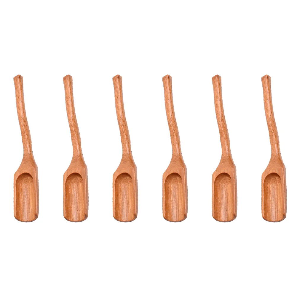 

6 Pcs Tea Spoon Japanese Candy Spoons Seasoning Spoon Wooden Candy Spoon Bamboo Wooden Tea Scoops Coffee Bean Spoon Baby