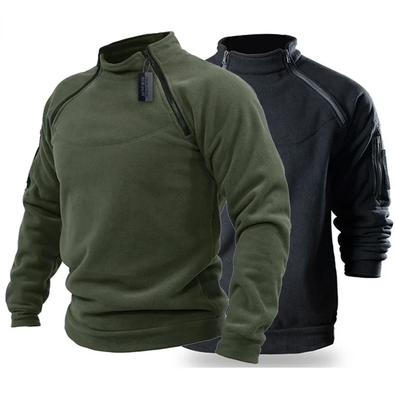 

Swat Mens Tactical Outdoor Polar Fleece Jacket Hunting Clothes Warm Zipper Pullover Man Windproof Coat Thermal Hiking Sweater