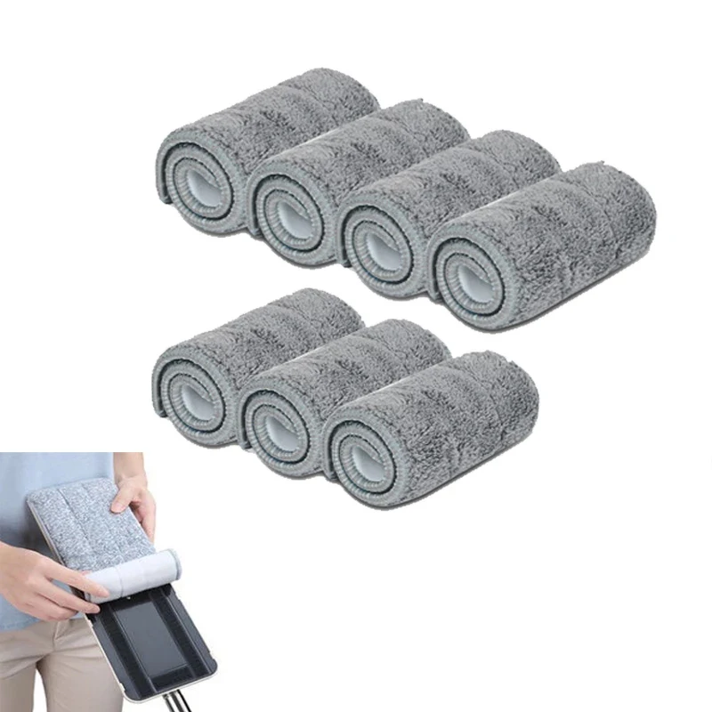 

5/7/10PCS Microfiber Floor Mop Cloth Replace Rag Self Cleaning Cloth Home Bathroom Washing Mop Pad Rags Wet and Dry Mop Pad