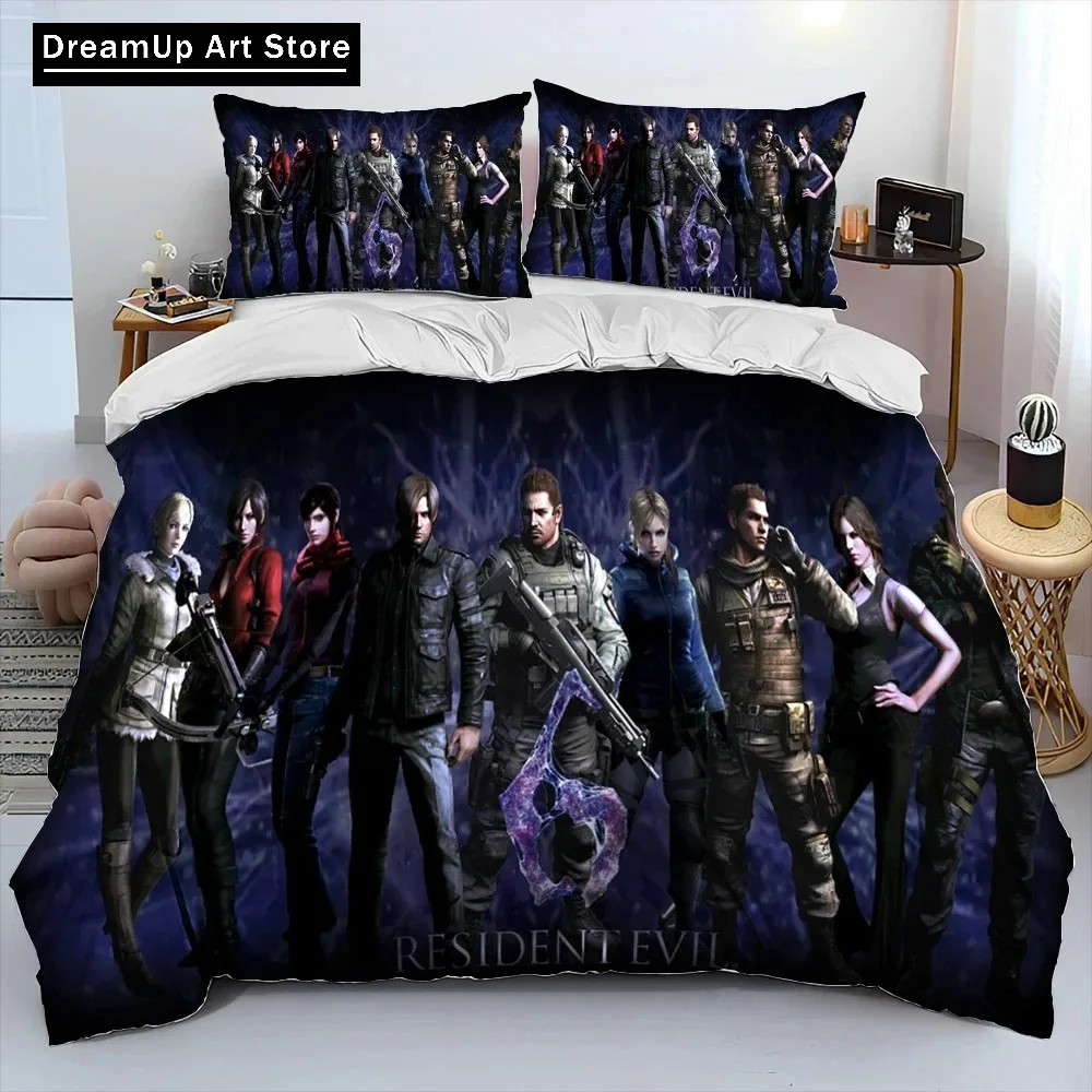 Game R-RESIDENT Corporation Red Umbrella EVIL Bedding Set Boys Girls Twin Queen King Size Duvet Cover Pillowcase Bed boys Adult