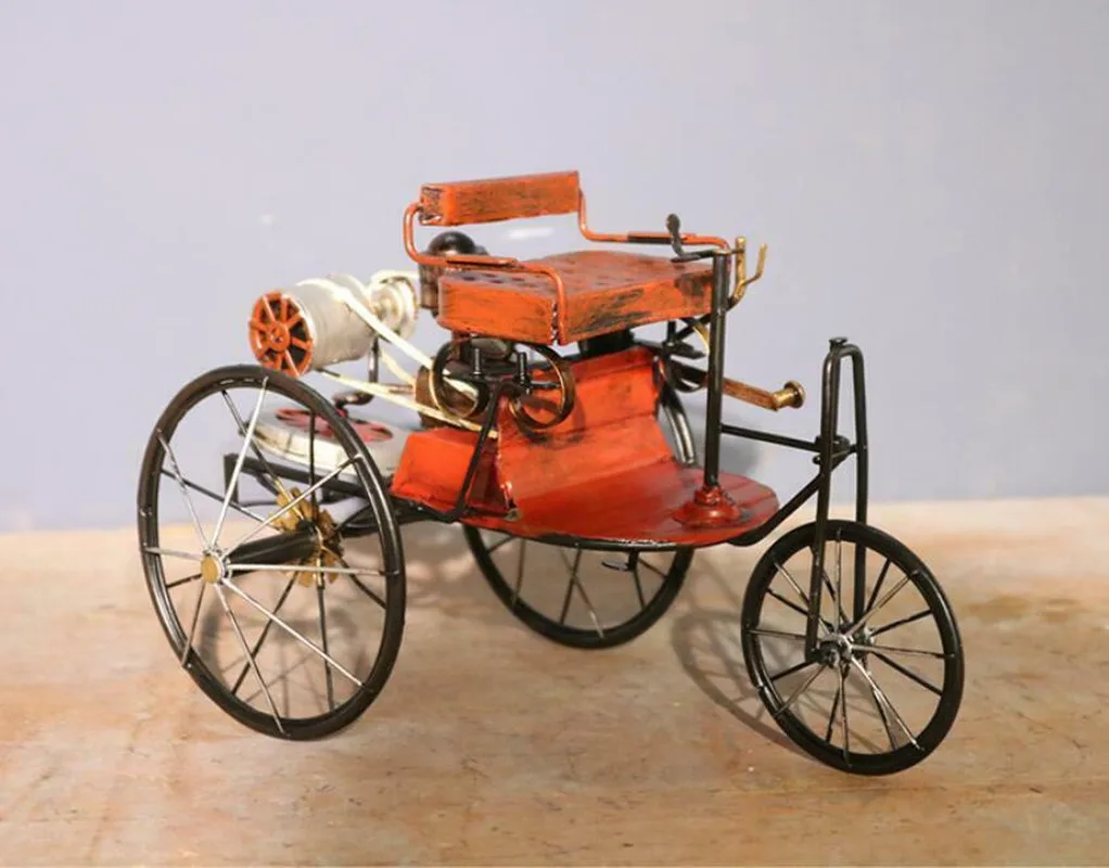 

1/10 1886 For Benz 1 Patent Motorwagen Metal Diecast Model Car GIFTS Classic Gift Ornament Display