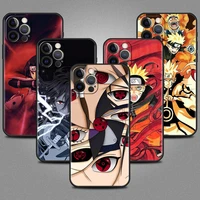 naruto sasuke phone case for apple iphone 13 12 mini 11 pro max x xs xr 7 8 plus se 2020 6 6s 5 black cover silicone shell sac