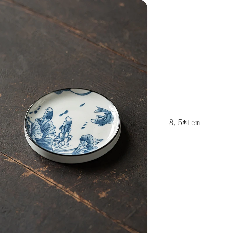 

Сине-белая керамическая тарелка jacffur 8,5 см