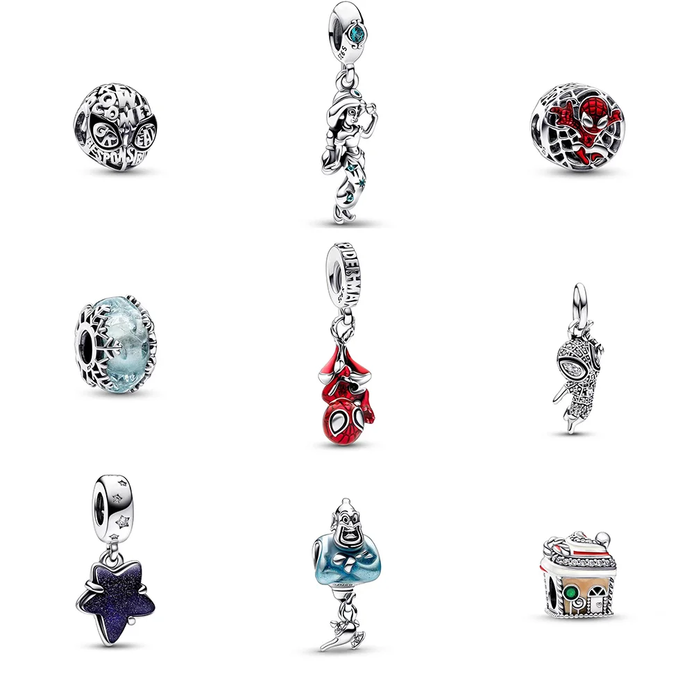 

Оптовая продажа бусин оптом модные оригинальные браслеты Disney Человек-паук для Pandora шармы для ювелирных изделий подходят для нового поступл...