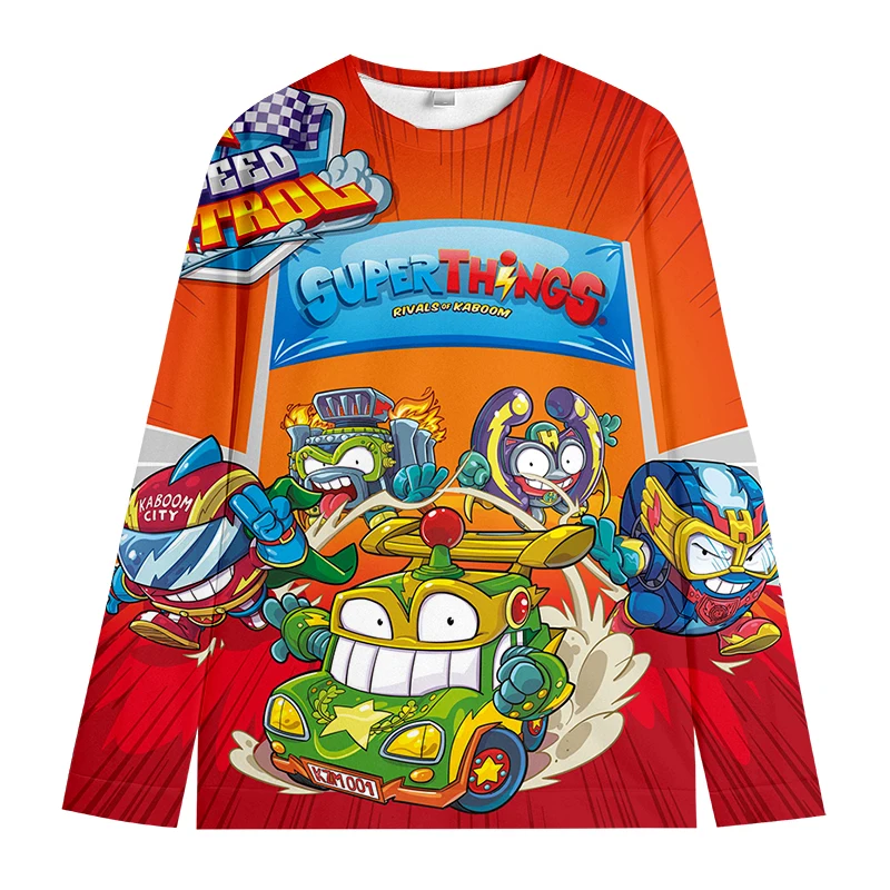 Детский свитшот SuperThings с 3D принтом уличная одежда героями мультфильмов осенняя
