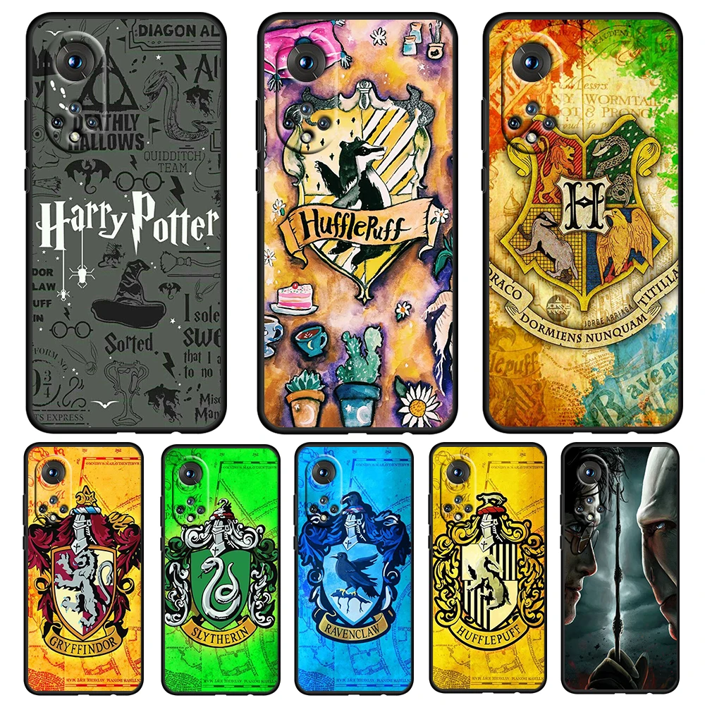 

Cartoon Logo Harry Potter Wand Case For Honor 70 60 50 20 SE Pro 10X 10i 10 9X 9A 8X 8A Lite Silicone Soft TPU Black Phone Cover