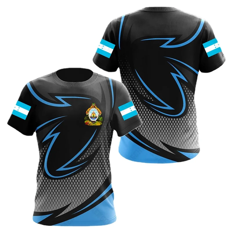 Футболки с графическим изображением герба Гондураса летняя повседневная