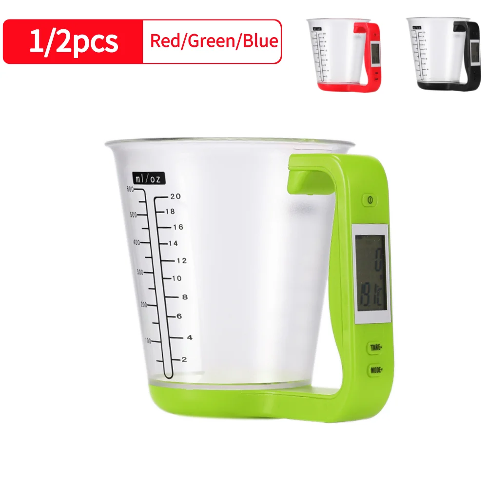 

Electronic Measuring Cup Kitchen Scales With LCD Display Digital Beaker Host Weigh Temperature Measurement Cups Kitchen Tools