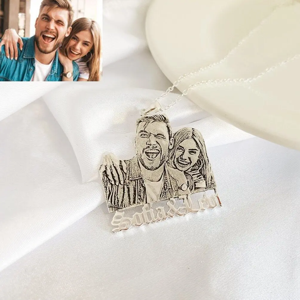 Женское Ожерелье из нержавеющей стали с кулоном и именем