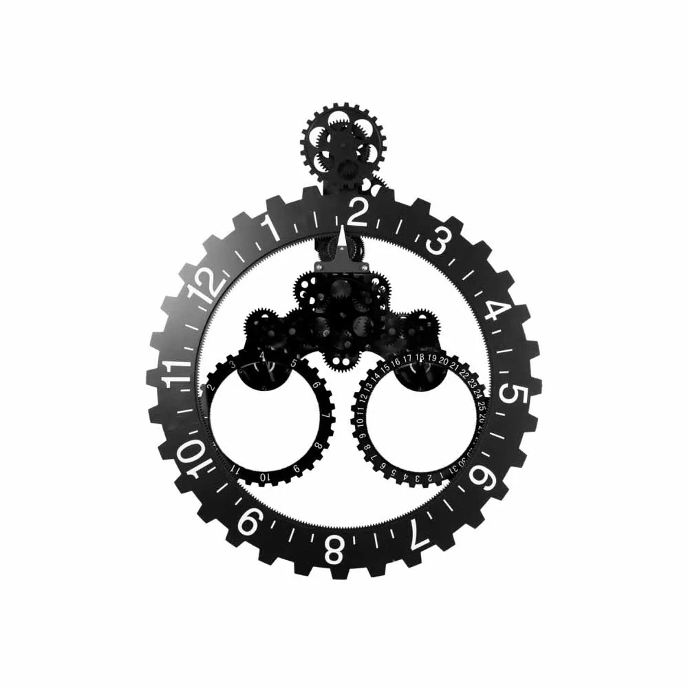 

Rotating Gear Clock Creative Rotating Gear Clock Simple Home European Mechanical Gear Clock Home Living Room Wall Clock