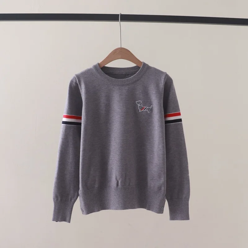 Осенне-зимний пуловер Newtb с двойными рукавами и лентой на груди щенка круглым