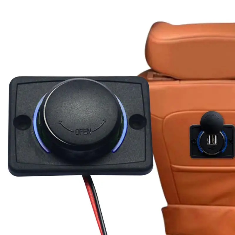 

Автомобильное зарядное устройство USB, розетка, электрическая розетка для автомобильного автобуса, 3,1 А, автомобильное зарядное устройство USB с двумя USB-портами, Внешний индикатор для автобуса