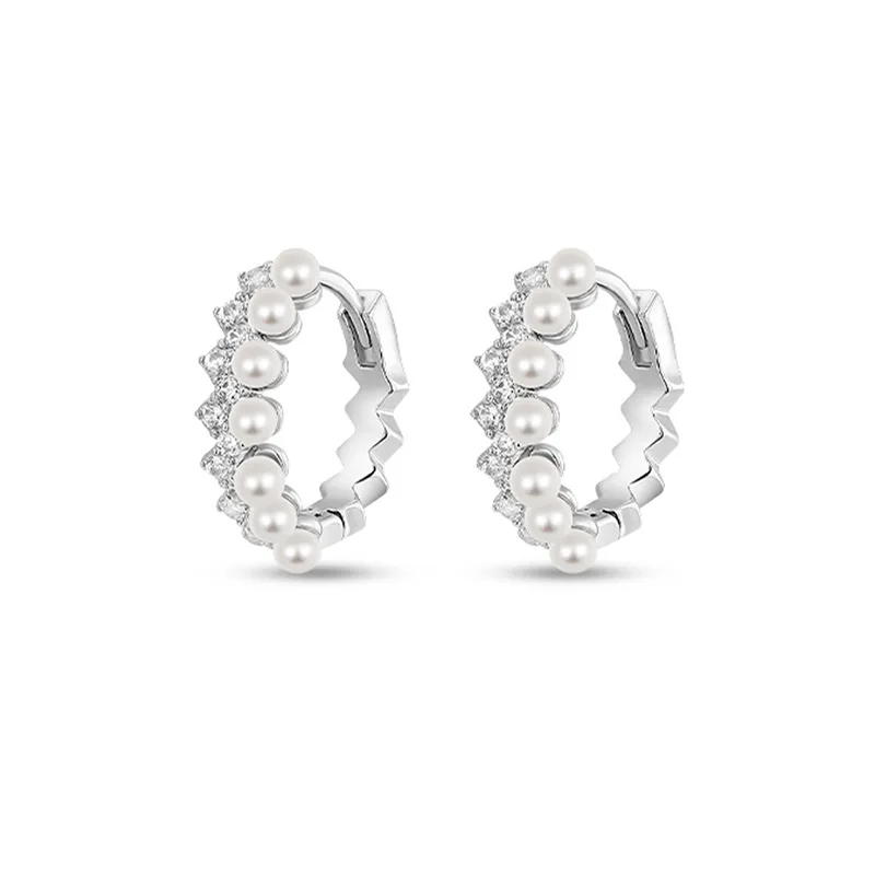 

Ring earrings for women 925 sterling silver small earrings, no need to take them off when sleeping, simple plain