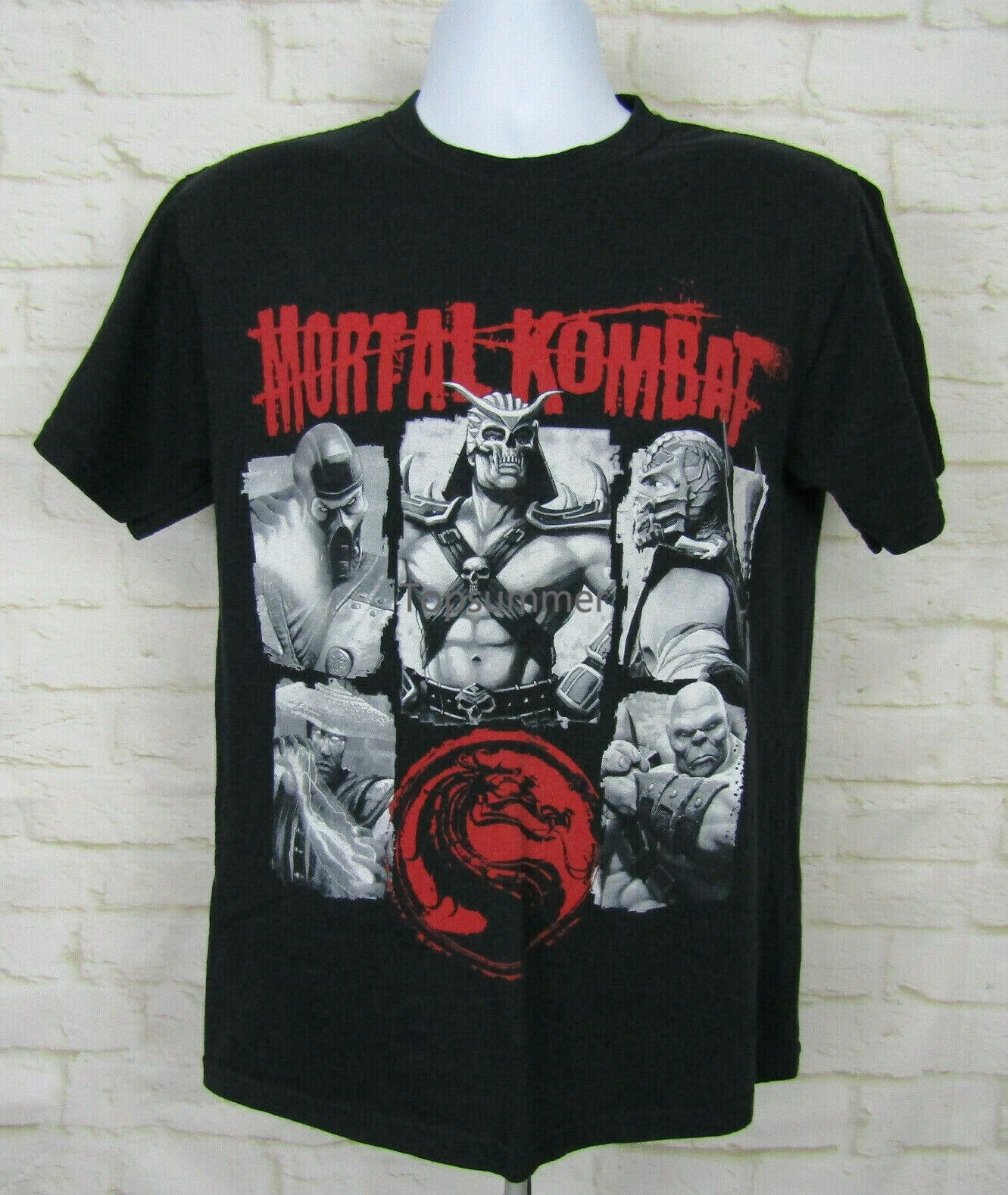 

Vtg Mortal Kombat Shirt Sz Medium Graphic Raiden Sub Zero Black Euc