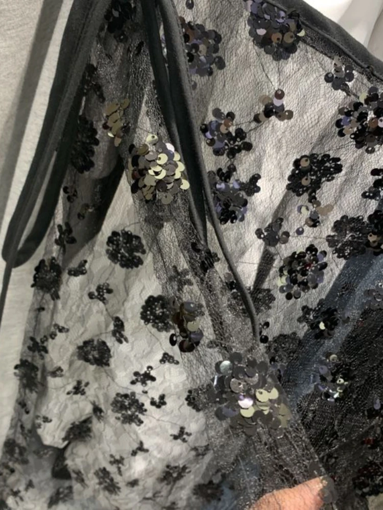 Летняя прозрачная Милая блестящая женская юбка в стиле Харадзюку кружевная