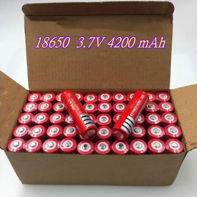 

100% new original 18650 Rechargable Battery 18650 4200 mAh 3.7 V Battery for LED Lantern torch