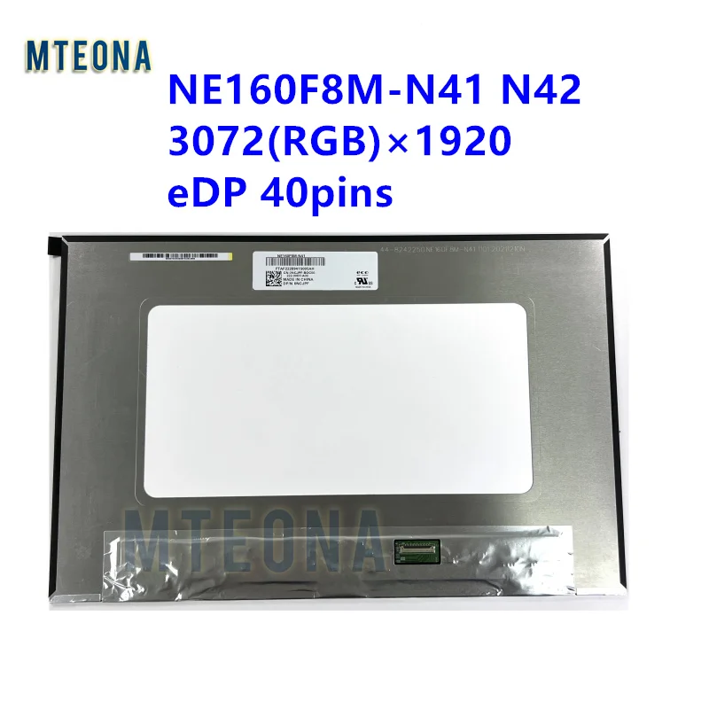 

Диагональ 16,0 дюйма, Φ N42, 40 контактов, для ноутбука Dell Inspiron 16 7610, ЖК-экран 3K 3072*1920, IPS матрица, панель NE160F8M