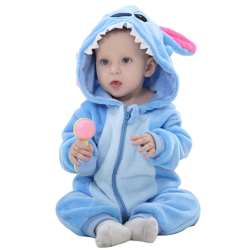 

Baby Winter Romper Toddler Boys Girls Animal Kigurumi Onesie Zipper Flannel Warm Newborn Cartoon Tiger Infant Cosplay Costume