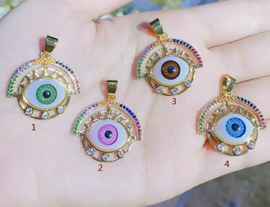 

Турецкий глаз, золотой кулон для женщин и девушек, позолоченный кулон с фианитом, ПАВЕ, оптовая продажа вечерние бижутерия для вечеринки, дн...