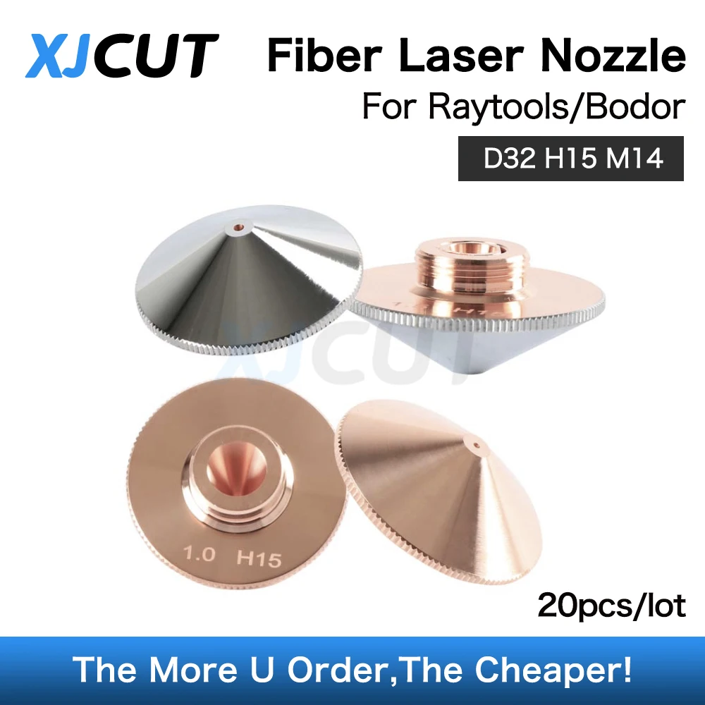 

20pcs/lot Bodor Empower Nozzles Single/Double Layer Dia.32mm Caliber 1.0 - 3.5 For Raytools BT230 BT240 Fiber Laser Cutting Head