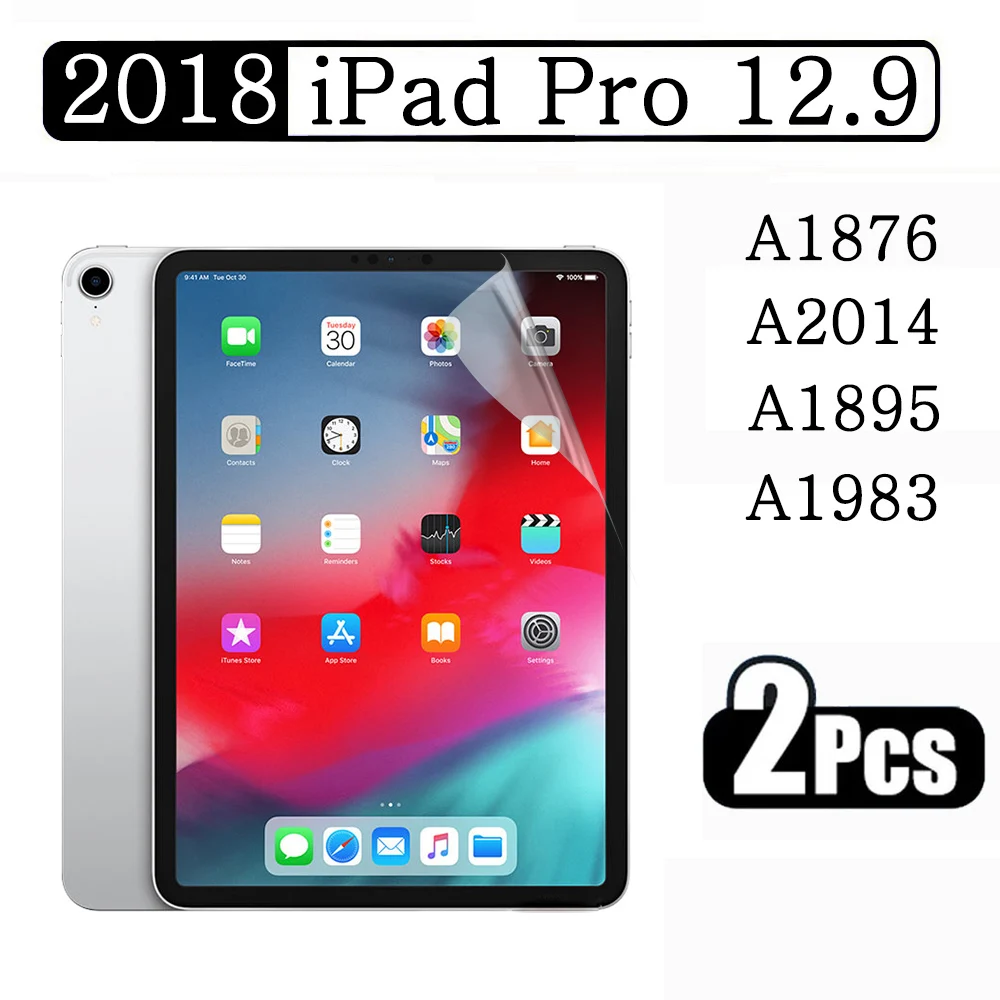 

(2 упаковки) Защитная пленка для экрана для Apple iPad Pro 12,9 2018 A1876 A2014 A1895 a53, мягкая пленка для планшета с защитой от царапин