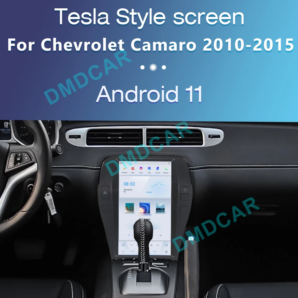 Автомобильный мультимедийный плеер стерео-магнитола на Android 11 с GPS для Chevrolet Camaro