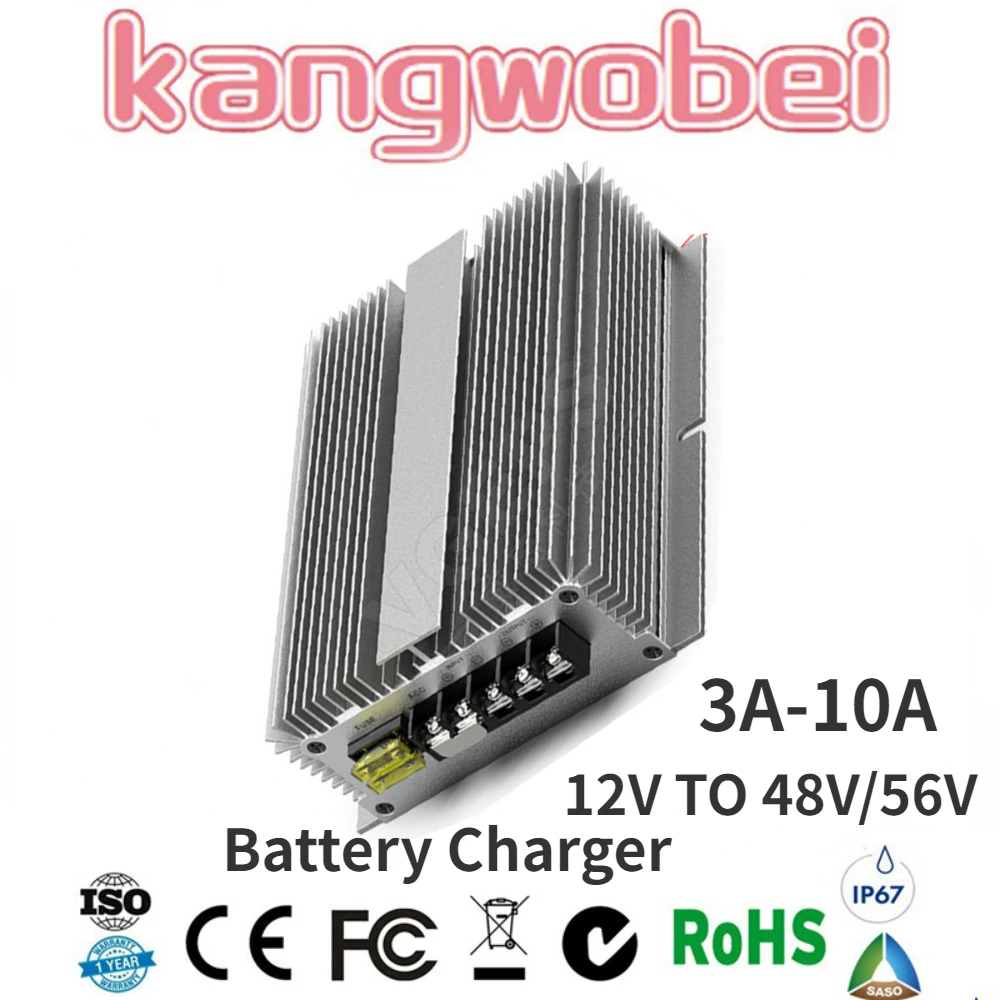 

12V/24V TO 48V/56V 3A-10A Battery Charger DC to DC Boost Converter Step Up Power for auxiliary batteries or cars