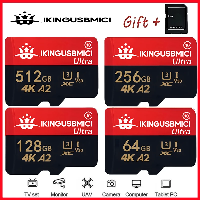 Фото Карта Micro SD Original Extreme A2 V30 U3 SDXC Flash 32 ГБ 64 ГБ 512 ГБ 256 ГБ, карта MicroSD 190 МБ/с, TF-карта для телефона и планшета №1
