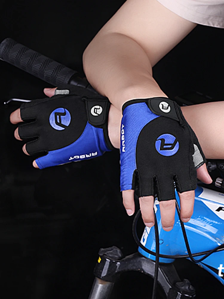 

1Pair Cycling Gloves Anti-Slip Bicycle Gloves for Men Women Breathable Shock-Absorbing Padded Glove Half Finger for Gym Fitness