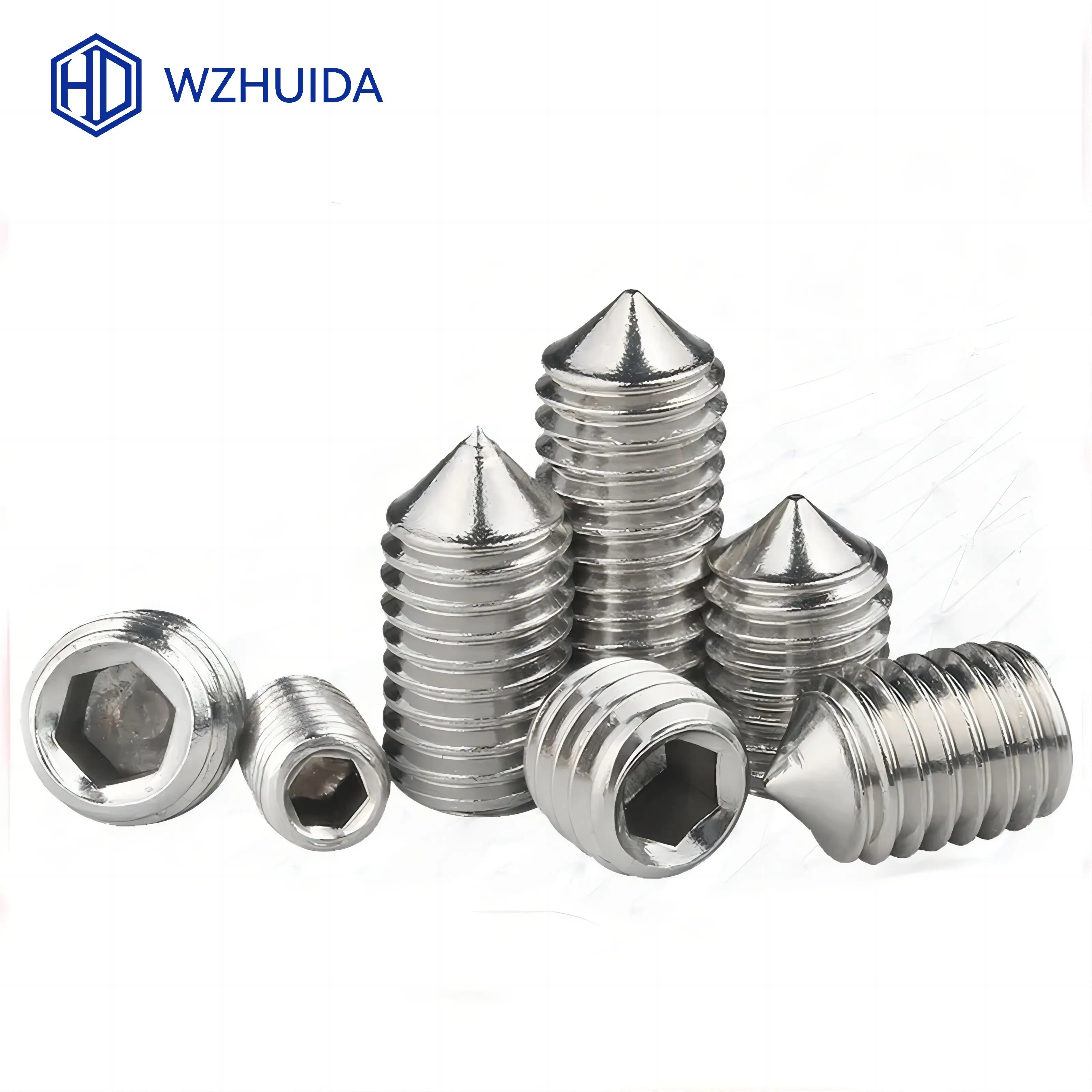 10-50шт Установочные винты M2 M2.5 M3 M4 M5 M6 M8 с коническим концом винт шестигранным