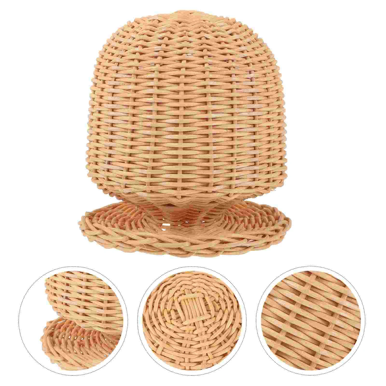 

Table Hat Rack Rattan Stand Hat Display Holder Decorative Hat Holder Table Rustic Wicker Display Stand Display Wire Wig